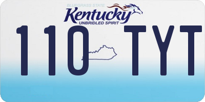 KY license plate 110TYT