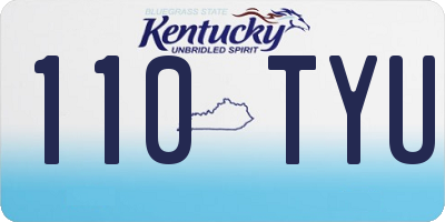 KY license plate 110TYU
