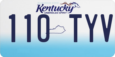 KY license plate 110TYV