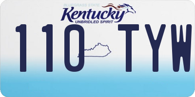 KY license plate 110TYW