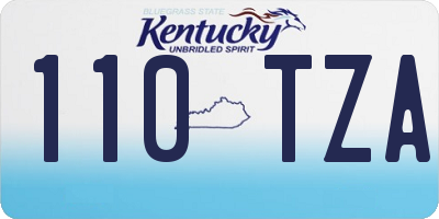 KY license plate 110TZA