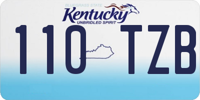 KY license plate 110TZB