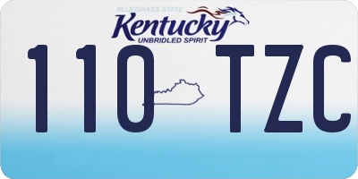 KY license plate 110TZC