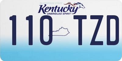 KY license plate 110TZD
