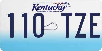 KY license plate 110TZE