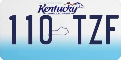 KY license plate 110TZF
