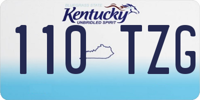 KY license plate 110TZG
