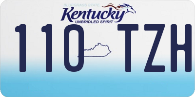 KY license plate 110TZH