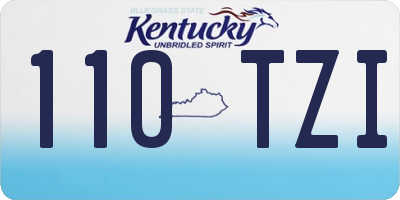 KY license plate 110TZI