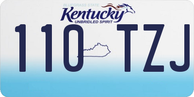KY license plate 110TZJ