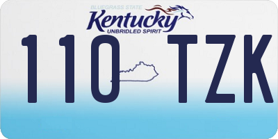 KY license plate 110TZK