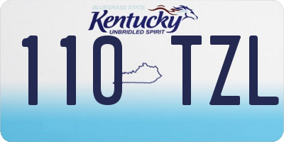 KY license plate 110TZL
