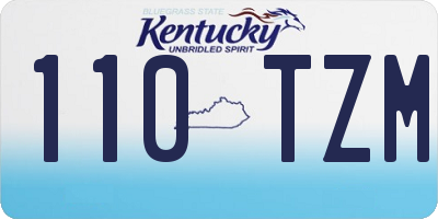 KY license plate 110TZM