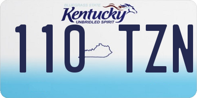 KY license plate 110TZN