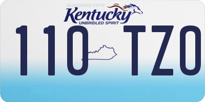KY license plate 110TZO