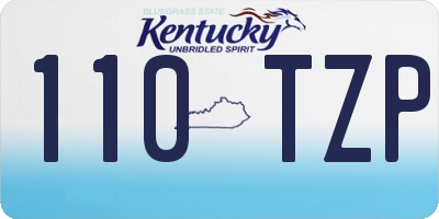 KY license plate 110TZP