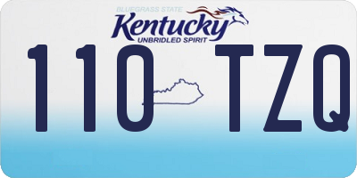 KY license plate 110TZQ