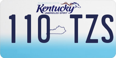 KY license plate 110TZS
