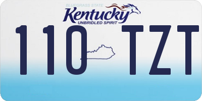 KY license plate 110TZT