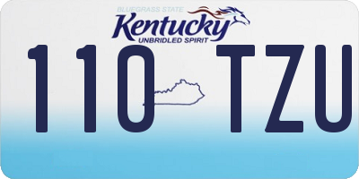 KY license plate 110TZU