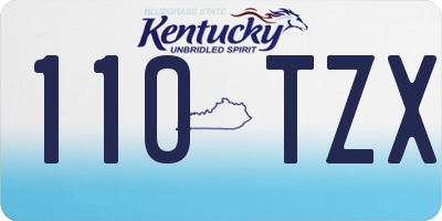 KY license plate 110TZX