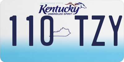 KY license plate 110TZY