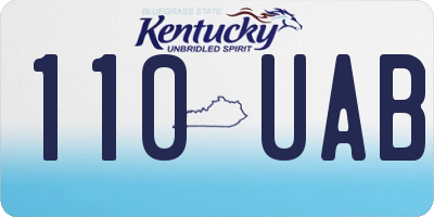 KY license plate 110UAB