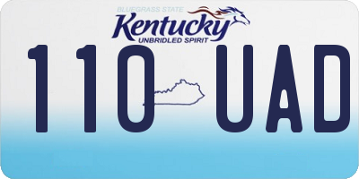 KY license plate 110UAD