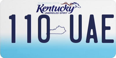 KY license plate 110UAE