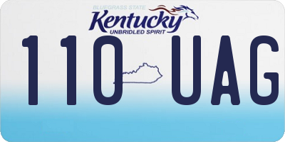 KY license plate 110UAG
