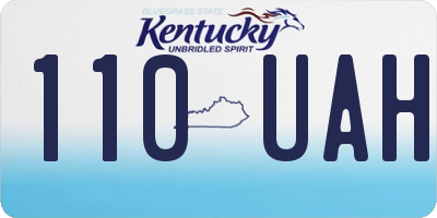 KY license plate 110UAH