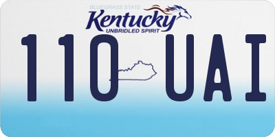 KY license plate 110UAI