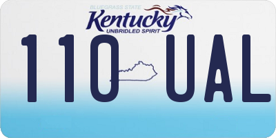 KY license plate 110UAL