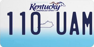 KY license plate 110UAM