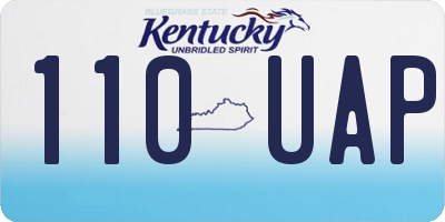 KY license plate 110UAP