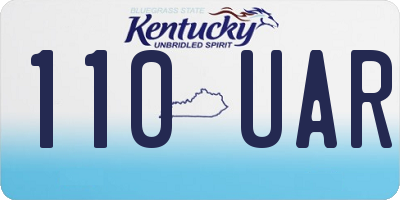 KY license plate 110UAR