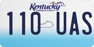 KY license plate 110UAS