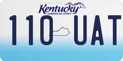 KY license plate 110UAT
