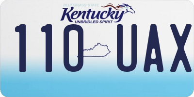 KY license plate 110UAX