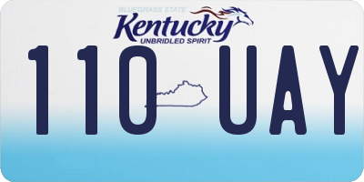 KY license plate 110UAY