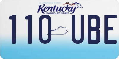 KY license plate 110UBE