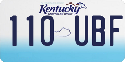 KY license plate 110UBF