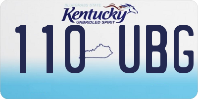 KY license plate 110UBG