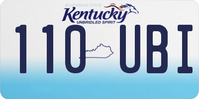 KY license plate 110UBI