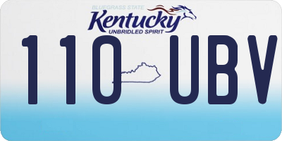 KY license plate 110UBV