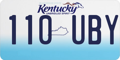KY license plate 110UBY