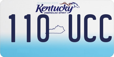 KY license plate 110UCC