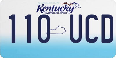 KY license plate 110UCD