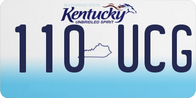 KY license plate 110UCG