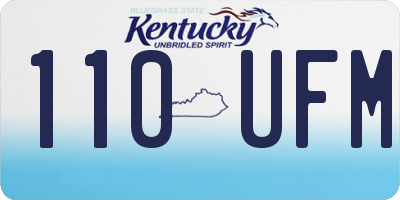 KY license plate 110UFM